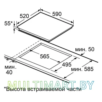 Индукционная варочная панель MAUNFELD CVI594SB2BKF Inverter картинка 6